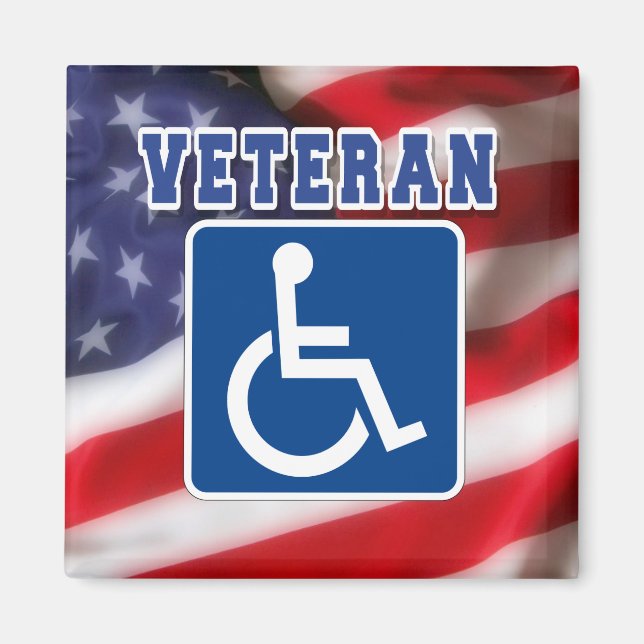Disabled Handicapped Veteran USA Magnet (Front)