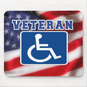 Disabled Handicapped Veteran USA Mouse Pad