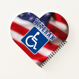Disabled Handicapped Veteran USA Notebook