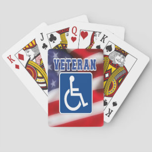 Disabled Handicapped Veteran USA Playing Cards
