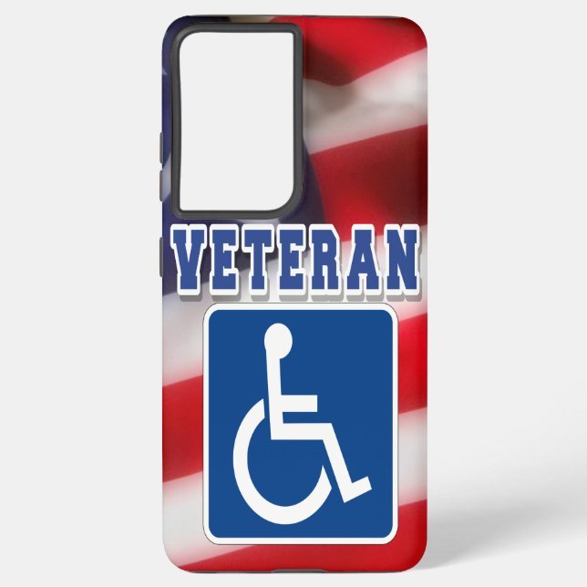 Disabled Handicapped Veteran USA Samsung Galaxy S21+ Case (Back)