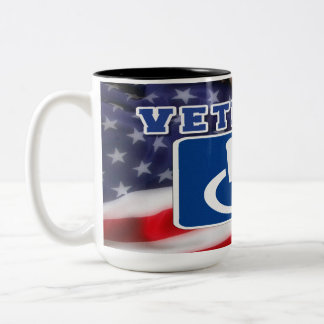 Disabled Handicapped Veteran USA Two-Tone Coffee Mug