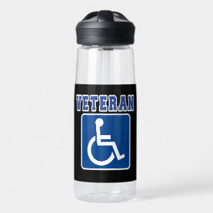 Disabled Handicapped Veteran Water Bottle