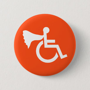 Disabled Hero 6 Cm Round Badge