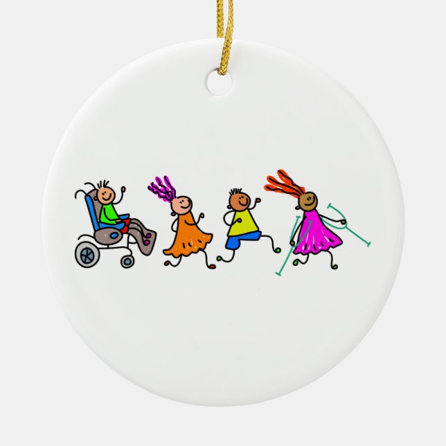 Disabled Kids Ceramic Tree Decoration (Front)