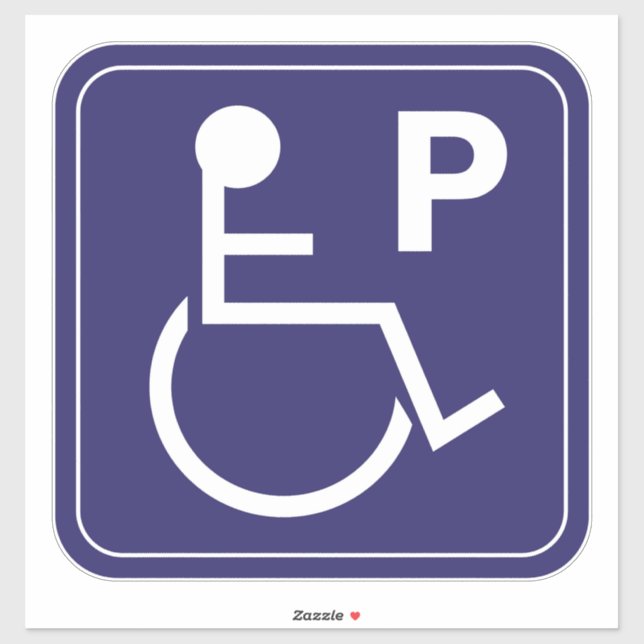 Disabled Parking Sticker Wheelchair Symbol (Sheet)