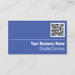 Disabled Services QR Code Business Card