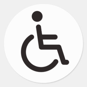 Disabled symbol classic round sticker
