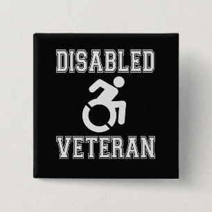 Disabled Veteran 15 Cm Square Badge