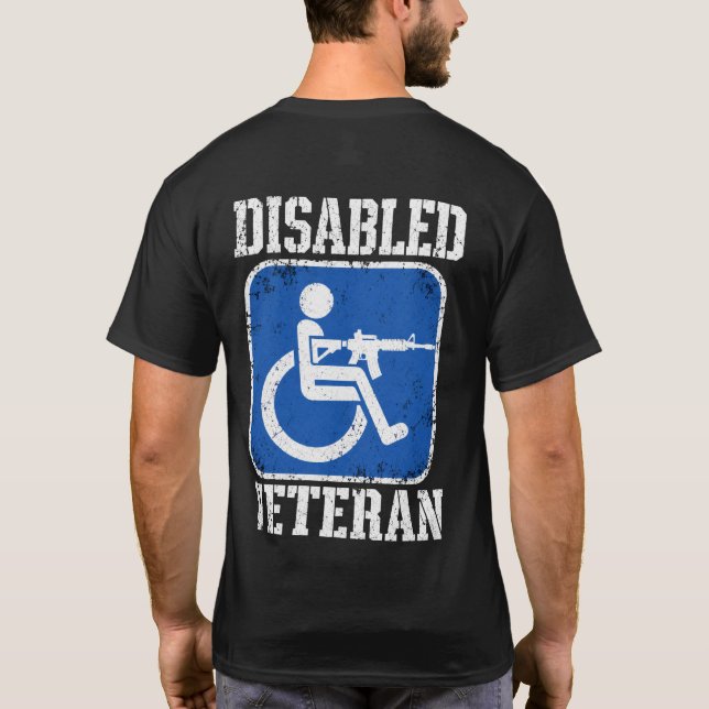 Disabled Veteran Dark T-Shirt (Back)