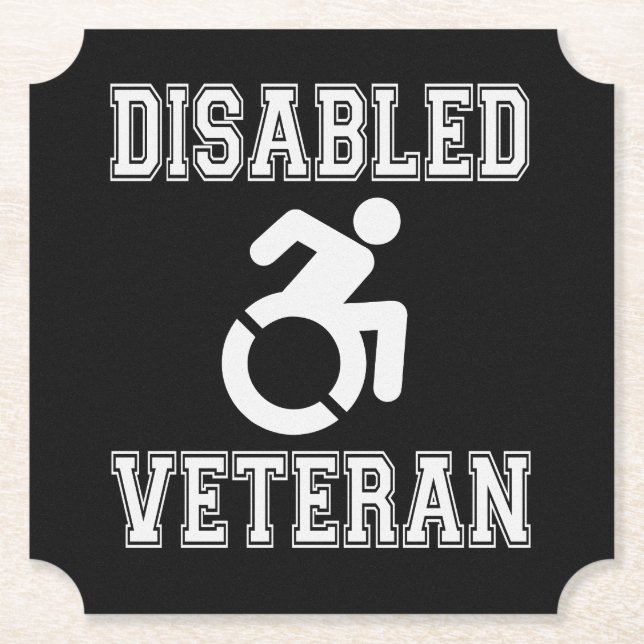 Disabled Veteran Paper Coaster (Front)