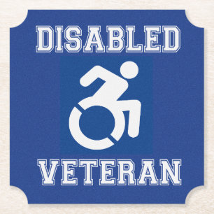 Disabled Veteran Paper Coaster
