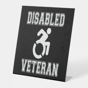 Disabled Veteran Pedestal Sign