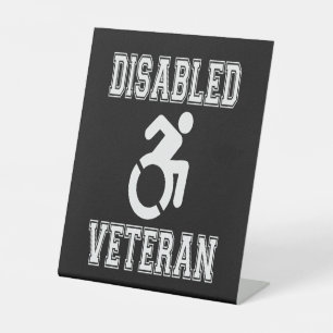 Disabled Veteran Pedestal Sign
