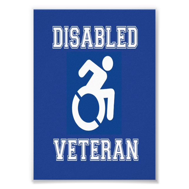 Disabled Veteran Photo Print (Front)