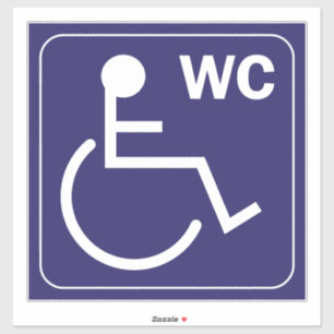 Disabled WC Toilet Wheelchair Sticker Symbol