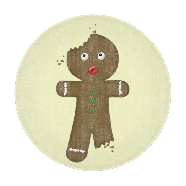 Disappearing Gingerbread Man Cutting Board (Front)