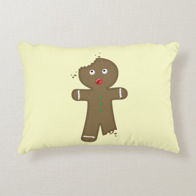 Disappearing Gingerbread Man Decorative Cushion (Front)
