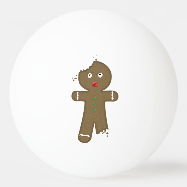 Disappearing Gingerbread Man Ping Pong Ball (Front)