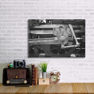 Disappearing railroad blues canvas print