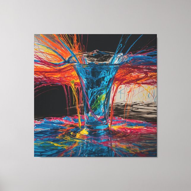 Disappearing Water Abstract image Canvas Print (Front)