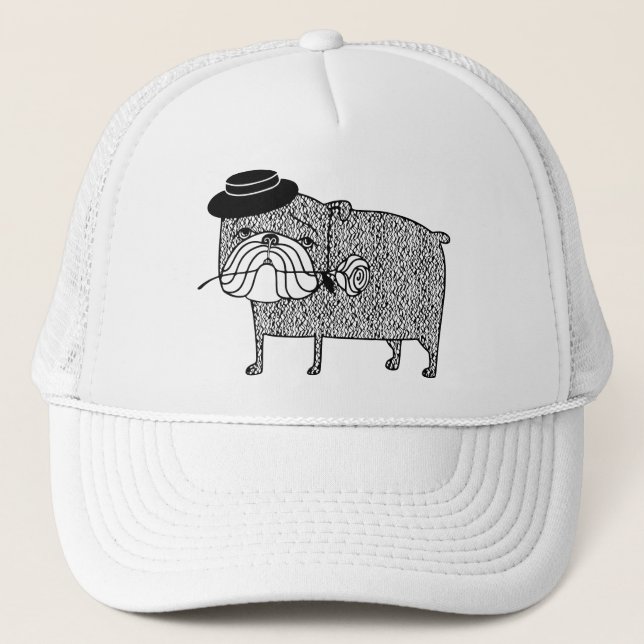 Disappointed Bulldog: Sad Romance Trucker Hat (Front)