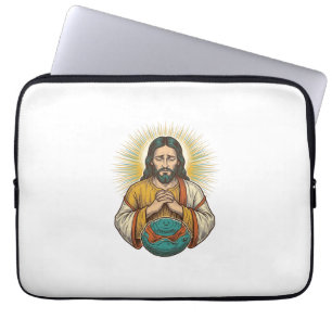 Disappointed Jesus Deflated Exercise Ball Gym Fail Laptop Sleeve