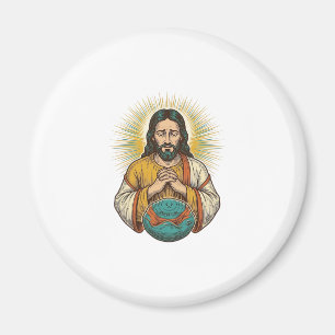 Disappointed Jesus Deflated Exercise Ball Gym Fail Magnet