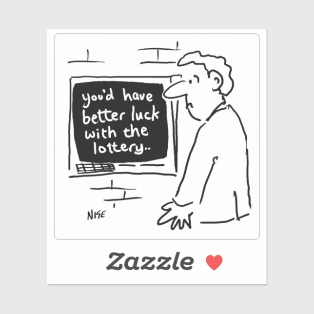 Disappointed Man at ATM Cartoon. (Sheet)