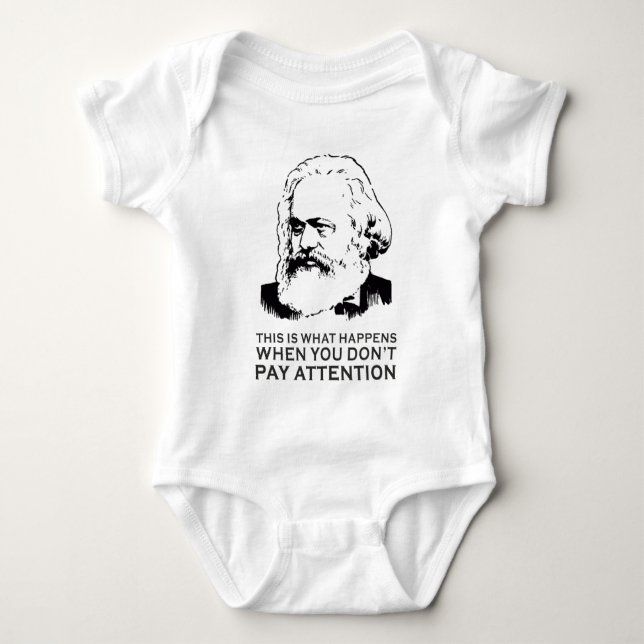 Disappointed Marx Baby Bodysuit (Front)
