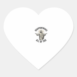 Disappointments All Of You Vintage Religious Shirt Heart Sticker