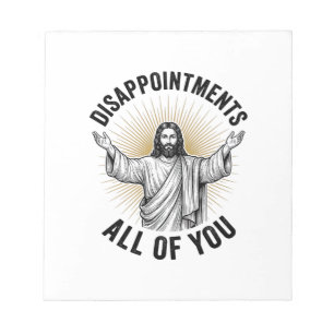 Disappointments All Of You Vintage Religious Shirt Notepad