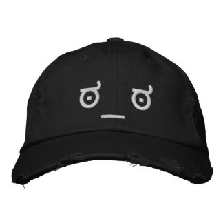 Disapproval Face 2 Embroidered Hat