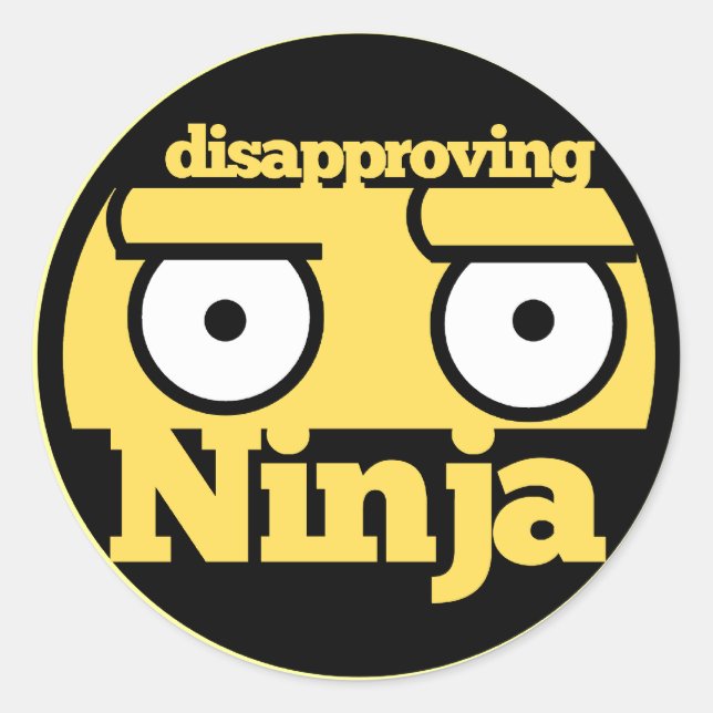 Disapproval Ninja Classic Round Sticker (Front)