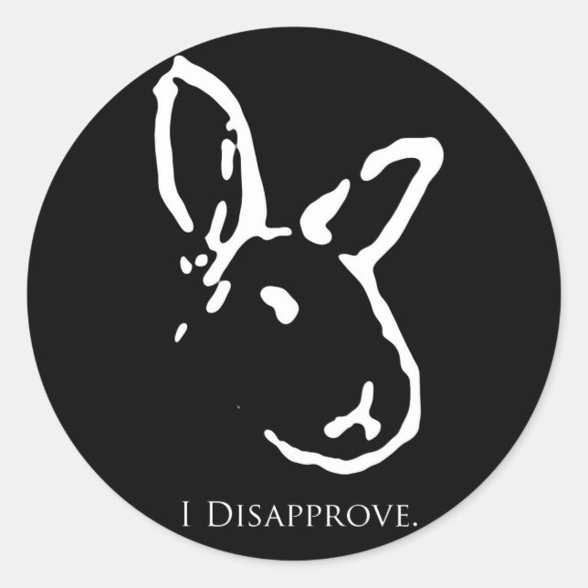 Disapproving Rabbits Sticker (Front)