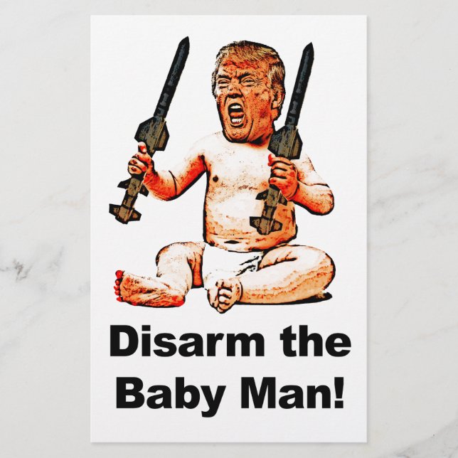 Disarm the Baby Man Stationery (Front)