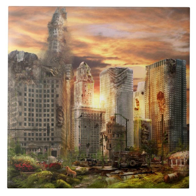 Disaster - Chicago, IL - Gotta walk the dog Tile (Front)