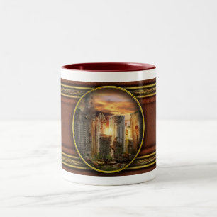 Disaster - Chicago, IL - Gotta walk the dog Two-Tone Coffee Mug