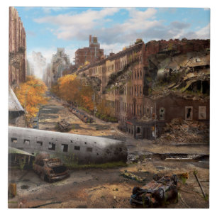 Disaster - New York, NY - No left turn on red Tile