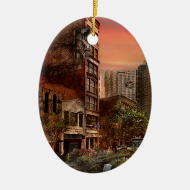 Disaster - Pittsburgh, PA - The Y2K Bug Ceramic Tree Decoration (Front)