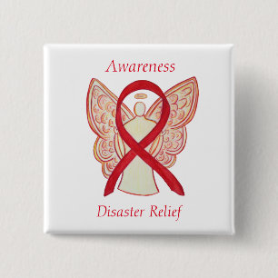 Disaster Relief Angel Awareness Ribbon Pins