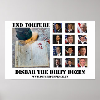 Disbar The Dirty Dozen Poster $20.00