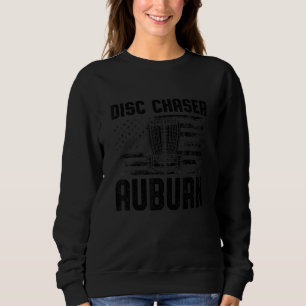 Disc Chaser Auburn Funny Disc Golf Humour Golfer M Sweatshirt