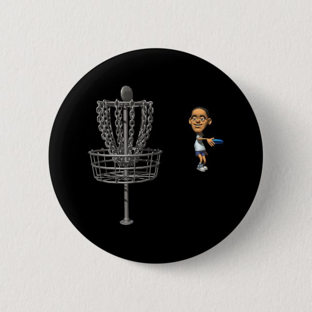 Disc Golf 6 Cm Round Badge (Front)