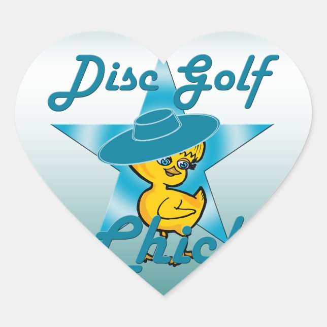 Disc Golf #7 Heart Sticker (Front)