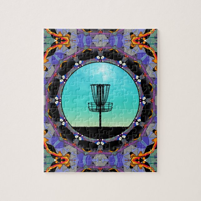 Disc Golf Abstract Basket 3 Jigsaw Puzzle (Vertical)