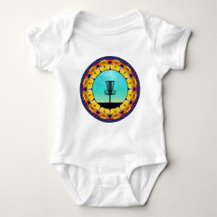 Disc Golf Abstract Basket 4 Baby Bodysuit
