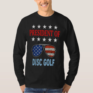 Disc Golf Accessories USA Flag Disc Golf Saying T-Shirt