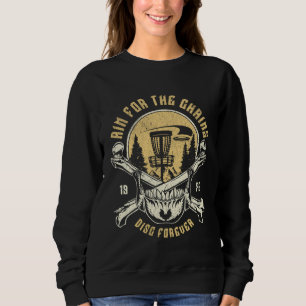 Disc Golf Aim For The Chains Skull Sweatshirt