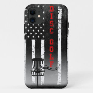 Disc Golf American Flag Black  Case-Mate iPhone Case